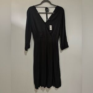 Express Elegant Black Long Sleeve Dress
